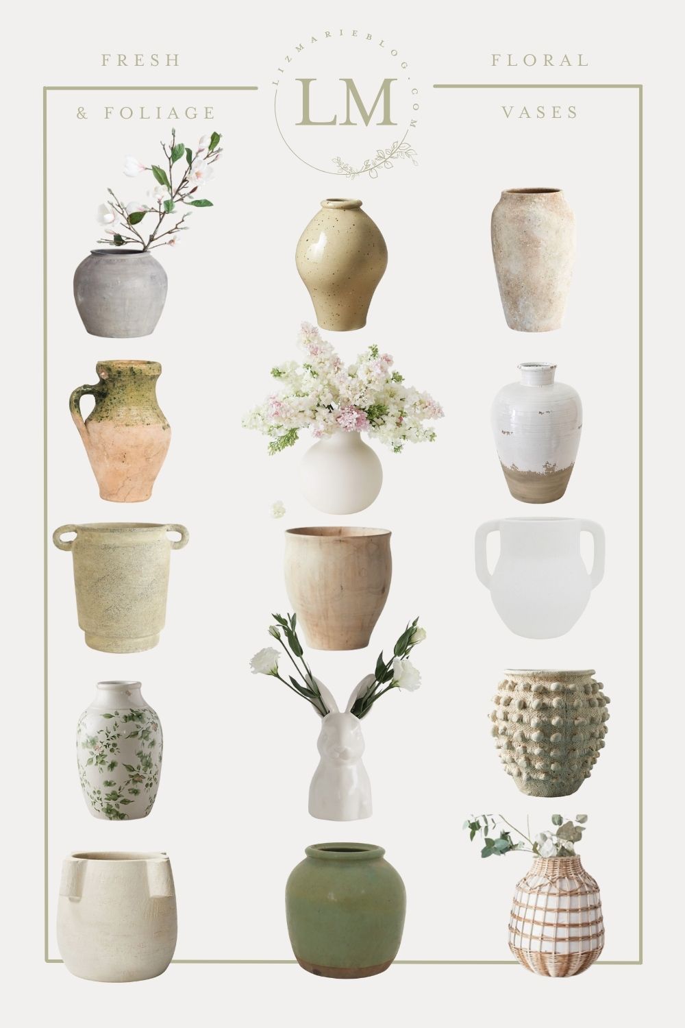 30+Fresh Floral & Foliage Vases