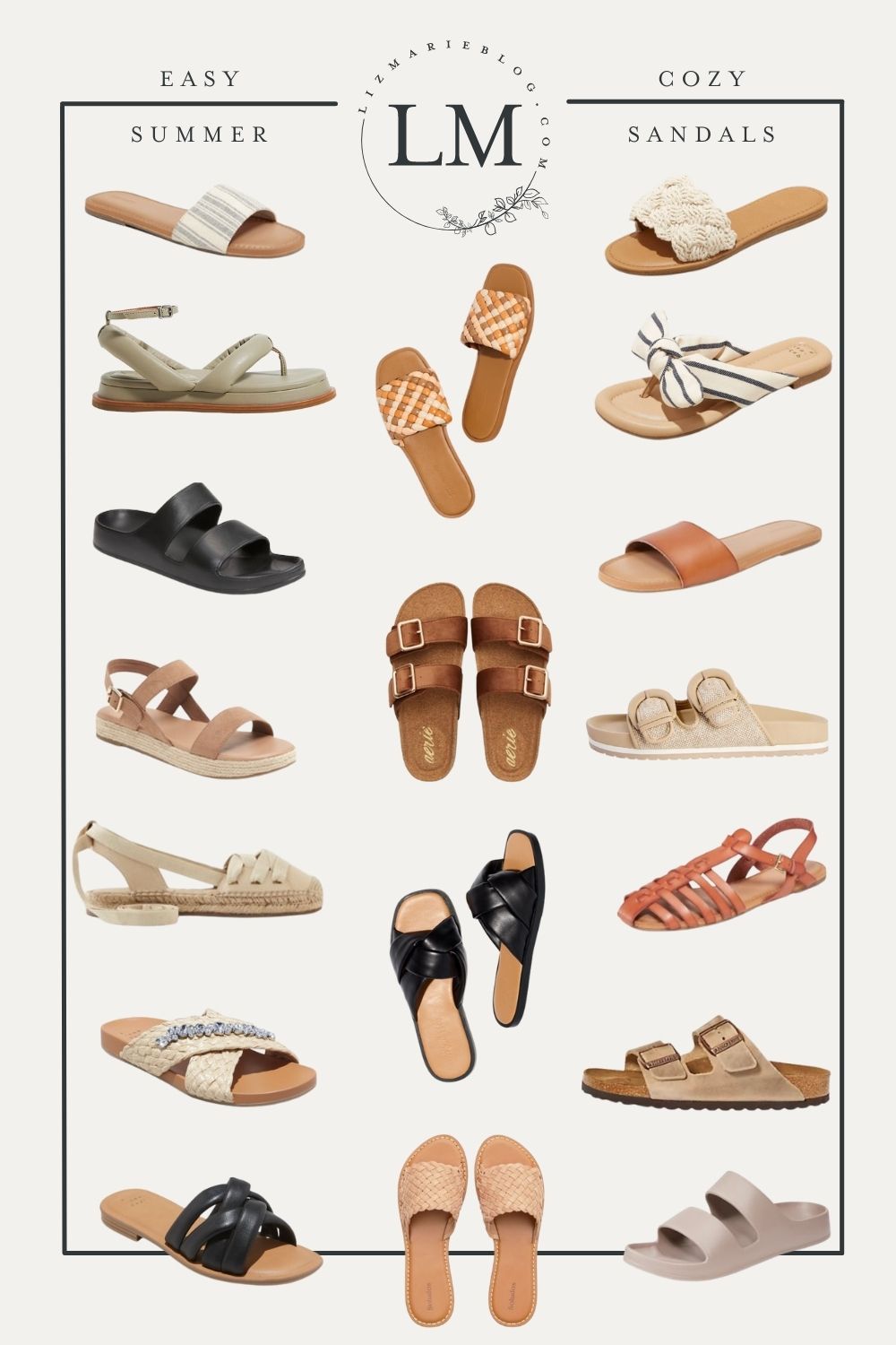 25+ Easy Sandals for a Cozy Summer Wardrobe